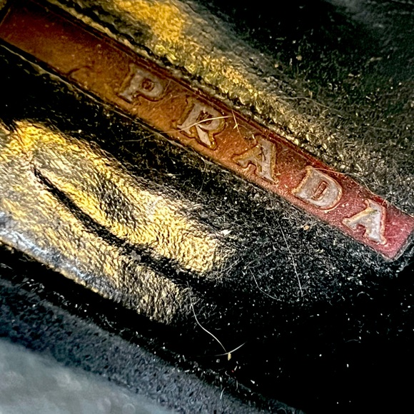 Prada Black Wedge Suede Ankle Booties - Picture 9 of 14